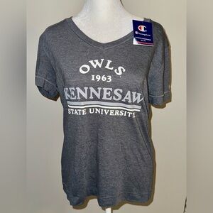 Kennesaw University Owls Champion Gray Short Sleeve Tee NWT - Small